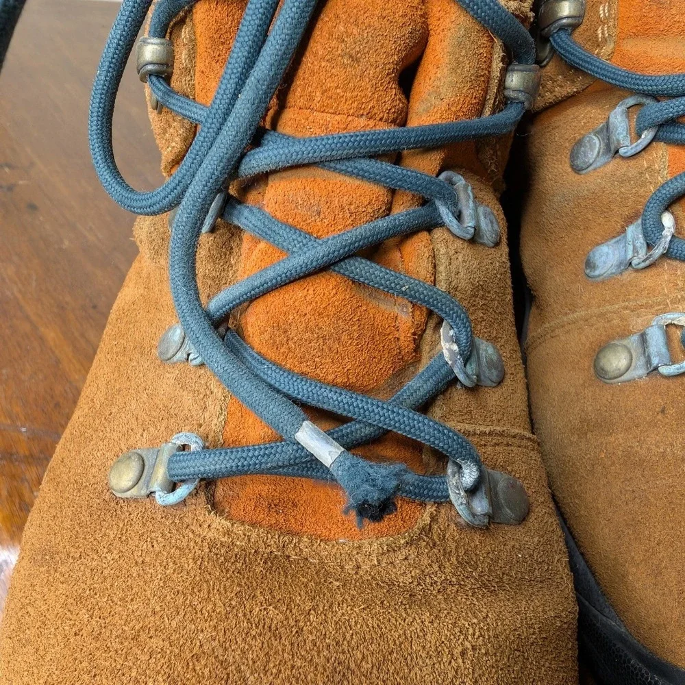 Keen Pyrenees Hiking‎ Men's 10 Brown Orange Suede Leather Lace Up work boots - Picture 8 of 8